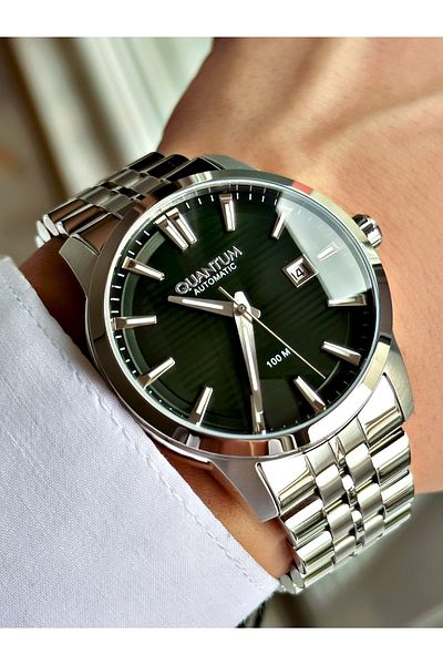 Quantum Fully Automatic Mechanism 10 Atm Waterproof Steel Cord Steel Case Men's Wrist Watch 1191.70