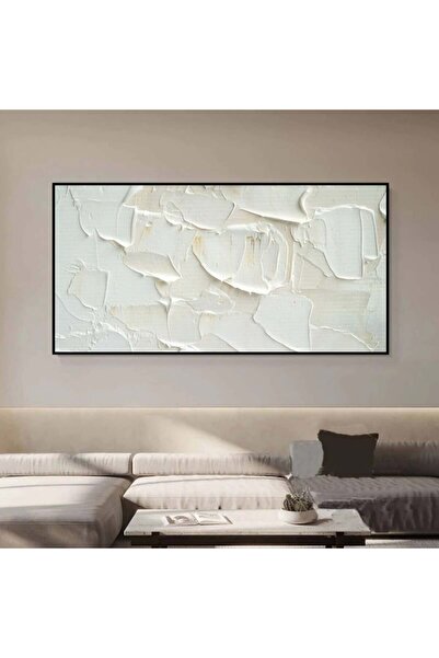 SND لوحة قماشية مودرن بتصميم جبسية مطبوعة مع برواز أسود مجوف