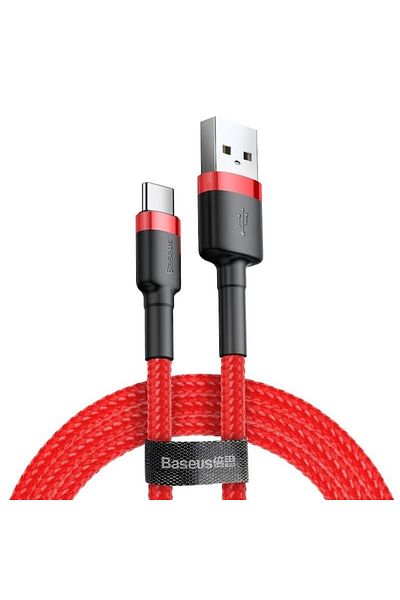 Baseus Cafule USB to USB-C Cable, Quick Charge, 3A, 0.5m, Red