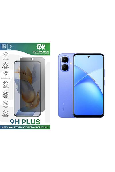 Ecr Mobile واقي شاشة متوافق مع هاتف Infinix Smart 10 9H مرن نانو غير قابل للكسر MAT HAYALET (الخصوصية)