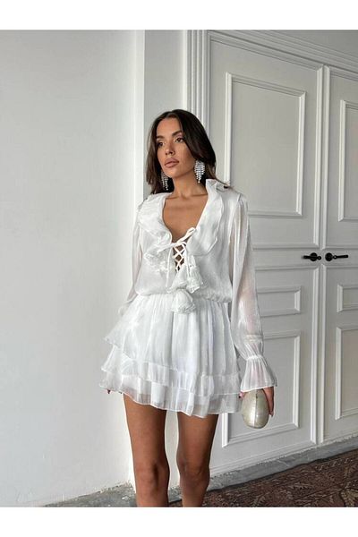 MAXMOOR Anemon Midi Dress 1222 - White