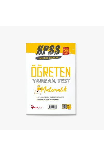 Hoca Kafası Yayınları 2026 KPSS GY-GK Matematik Öğreten Yaprak Test