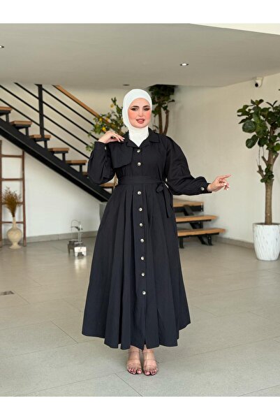 HİJAB STORE Black shirt dress