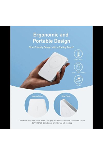 Anker بنك الطاقة MagGo، شاحن مغناطيسي محمول فائق النحافة بسعة 10,000 مللي أمبير في الساعة