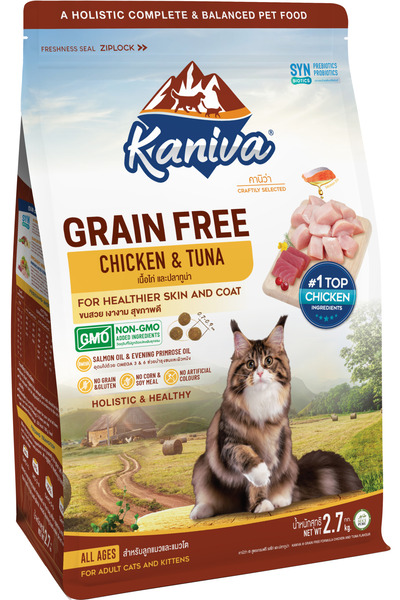 Kaniva كانيفا خالي من الحبوب دجاج وتونه 2.700 كجرام