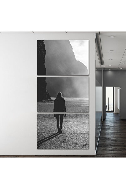 4gdran ثلاث لوحات قماشية بتصميم مودرن مع برواز فضي مجوف