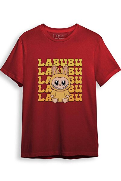 The Baski Tricou premium din bumbac 100% imprimat cu creatură de jucărie Labubu