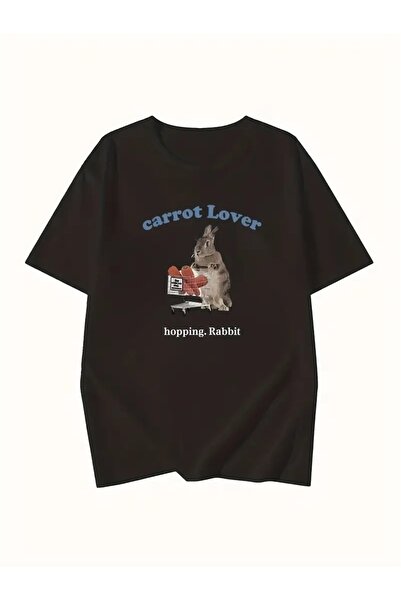 Touz Moda Cute Rabbit Unisex Oversize T-Shirt