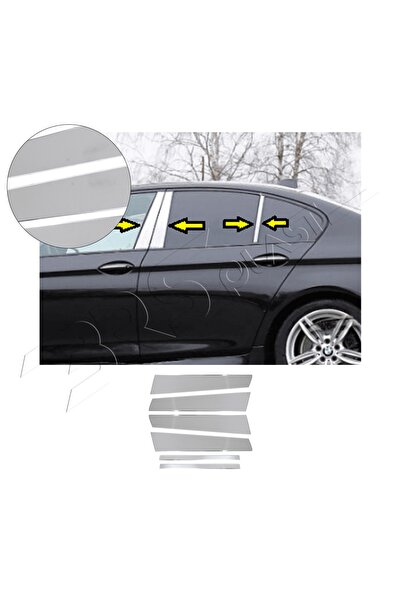 BRSPLAST Bmw F10 Uyumlu Krom Kapı Direği 6 Parça Paslanmaz Çelik