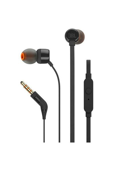 JBL سماعة أذن سلكية T110 باللون الأسود
