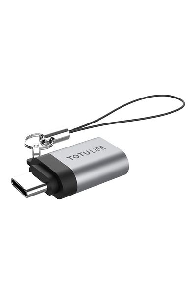 TOTUDESIGN Totulife 5Gbps USB-A to Type-C OTG Adapter, Grey