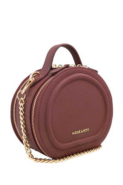 Meskanto Mira Genuine Leather Chain Round Bag