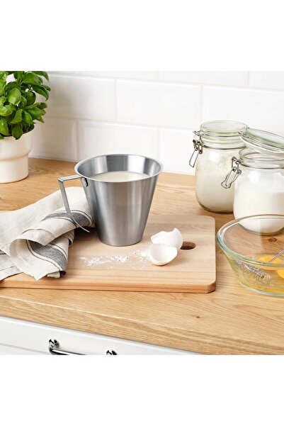 IDEALISK Pitcher, with measurement/Stainless steel, 1L