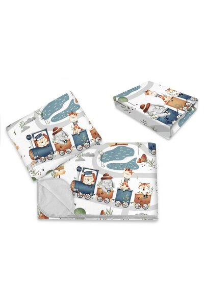 MimiNu Lenjerie patut cu 3 piese, MimiNu, Cu cearceaf 120x60 cm