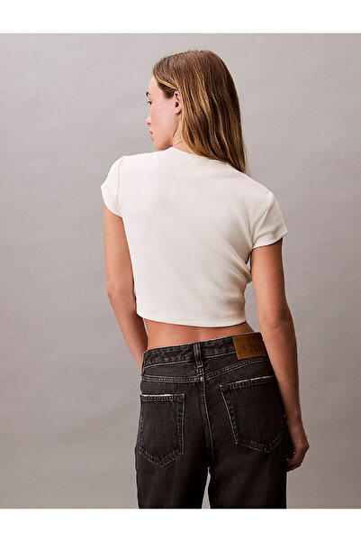 Calvin Klein Γυναικεία ανοιχτόχρωμα κίτρινα μπλουζάκια