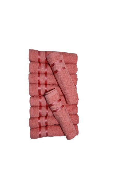 OEM Set 10 prosoape de mână, Coral, 30 x 50 cm, 100% bumbac