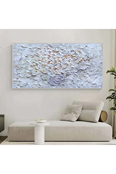 SND Modern canvas painting with a fine art design and a hollow silver frame