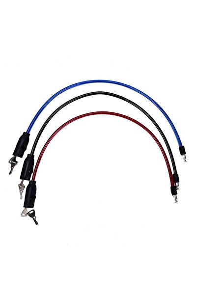 PROCART Bicycle anti-theft cable, key lock, length 62 cm, red