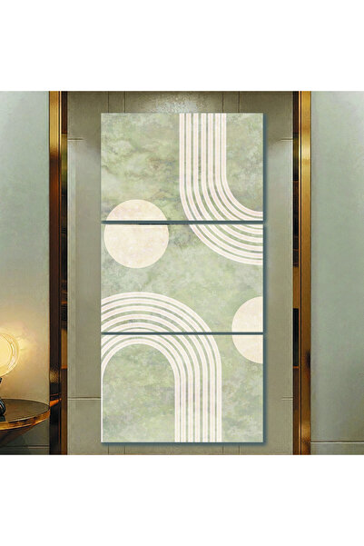 4gdran ثلاث لوحات قماشية بتصميم مودرن مع برواز خشبي مخفي