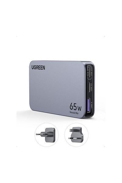 Baseus Ugreen X753-25356 3 Port Travel Charger 65W Grey
