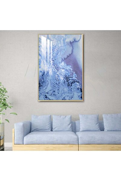 4gdran لوحة جدارية خشبية فاخرة مع برواز بني و طبقة من الاكرليك الشفاف