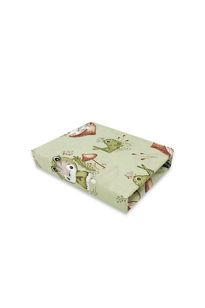Qmini Cearceaf cu elastic, Qmini, Pentru patut co-sleeper, Theo, Dimensiune 85 x 46 cm