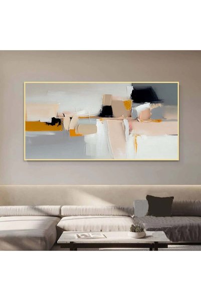 SND Modern canvas painting with a fine art design and a hollow golden frame