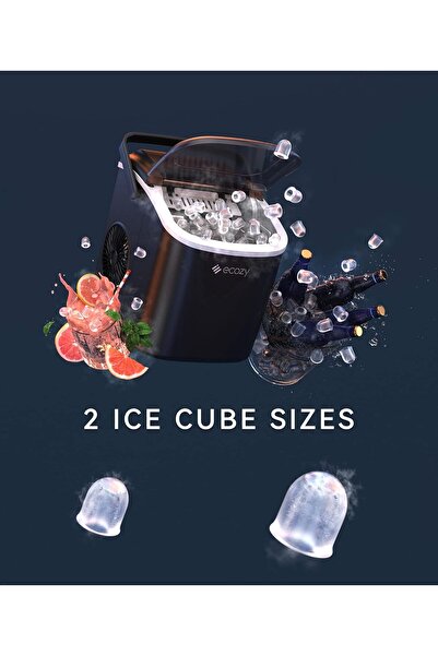 SHEWOW ecozy Portable Countertop Ice Maker - 9 Ice Cubes in 6 Minutes