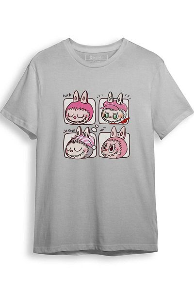 The Baski Labubu Quadruple Toy Printed 100% Cotton Premium T-Shirt