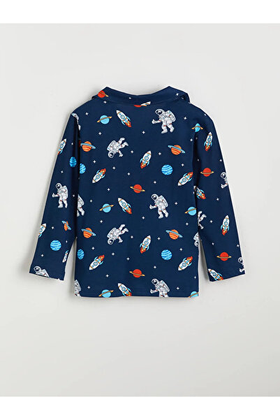 LC Waikiki LCW Kids Lacivert Gömlek Yaka Erkek Çocuk Pijama Takımı