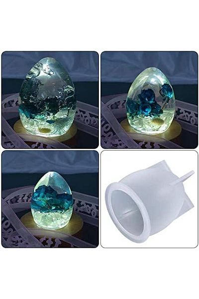 OEM Set matrițe din rășină epoxidică cu suport LED, silicon, alb, 7,4 x 8,8 cm