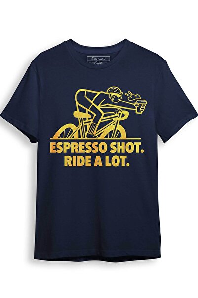 The Baski Tricou premium %100 bumbac imprimat Espresso Shot Ride A Lot