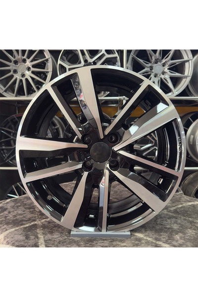 Emr 17 inç 4x108 Peugeot Citroen Uyumlu Siyah Elmas Kesim Jant Modeli (4 Adet)
