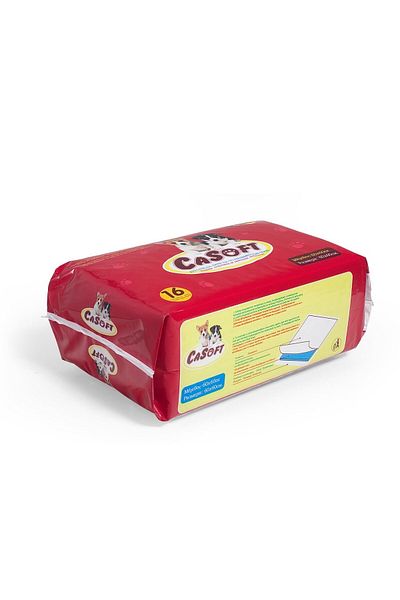 Jumbo Covoras Absorbant pentru Catei cu Autocolante 60x60cm - 16buc