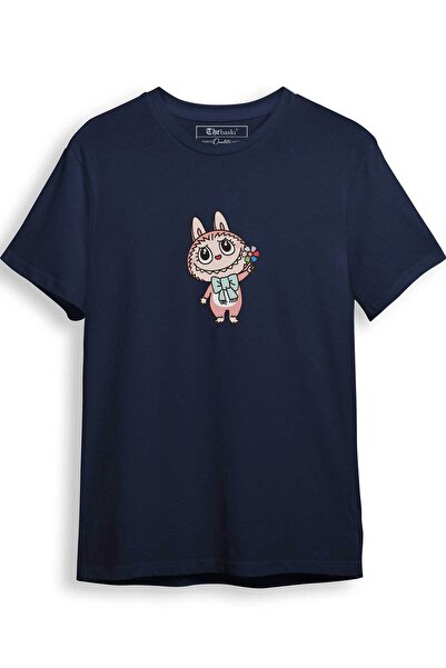 The Baski Tricou premium din bumbac 100% cu imprimeu figurat