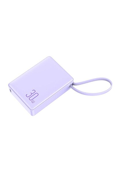 trands بنك طاقة صغير 10000 مللي أمبير/ساعة 30 وات مع كابل مدمج من النوع C، بن...