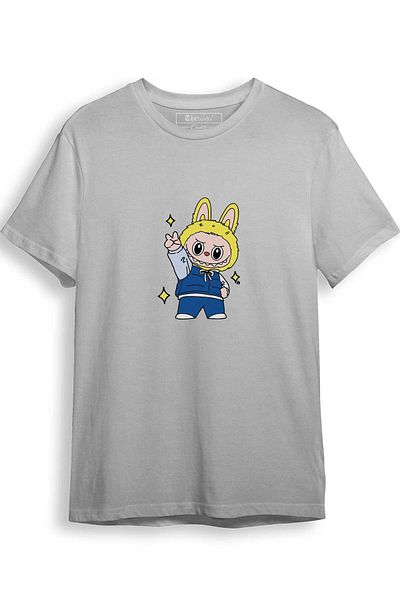 The Baski Labubu Blonde Hair Printed 100% Cotton Premium T-Shirt