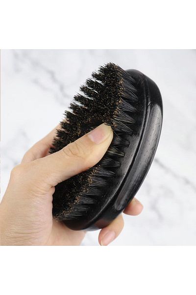 LA PERLA TECH Beard Brush for Men with Soft Nylon Bristles, Facial Hair Brushe for Men’s Small