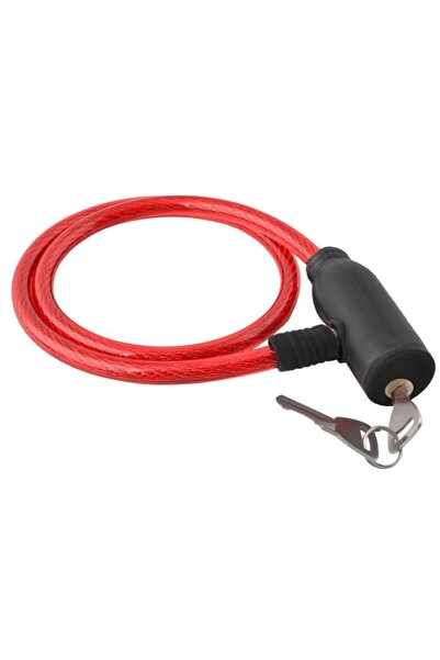 PROCART Bicycle anti-theft cable, key lock, length 62 cm, red