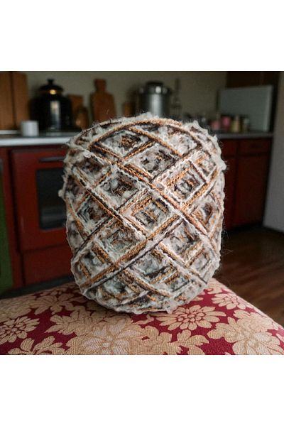 Kırlangıç Double Layer Wool Boucle & Yun Chain Mix Design Hand Knitting Rope 220 Gr