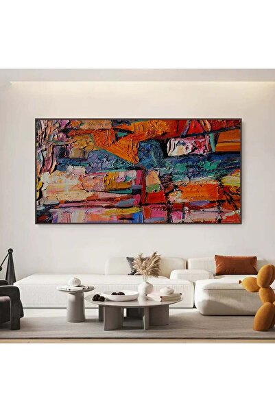 SND لوحة قماشية مودرن بتصميم الفن التشكيلي مع برواز شامبين مجوف