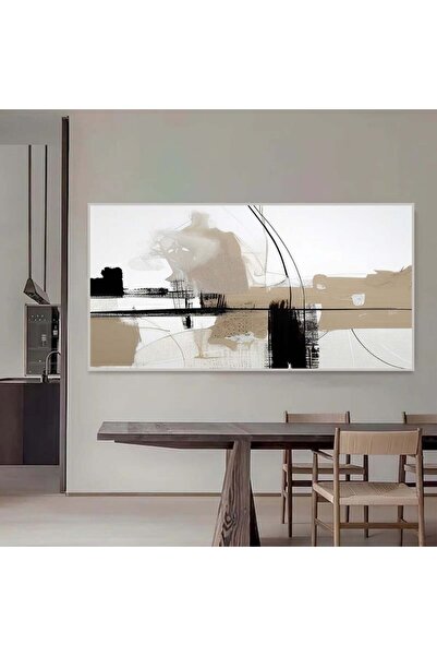 SND لوحة قماشية مودرن بتصميم الفن التشكيلي مع برواز فضي مجوف