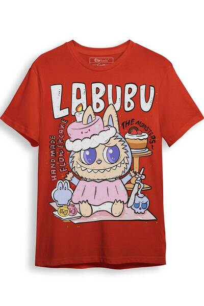 The Baski Tricou premium din bumbac 100% cu imprimeu Labubu Çirkin Oyuncak