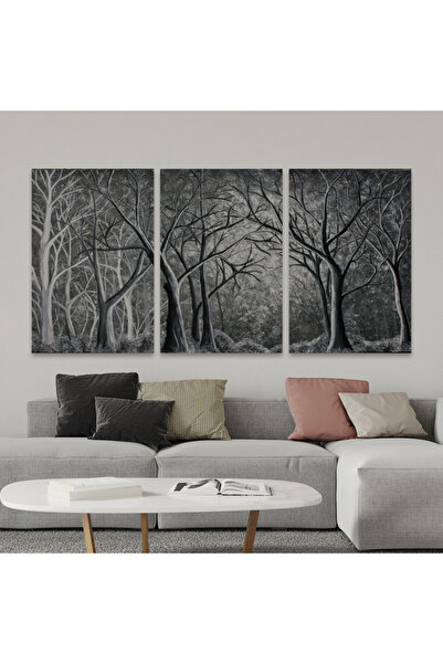 4gdran ثلاث لوحات قماشية فخمة بتصميم مودرن مع برواز خشبي مخفي