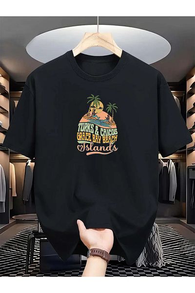 ModaQamar Turks & Caicos Islands Unisex Crew Neck Oversize Tshirt