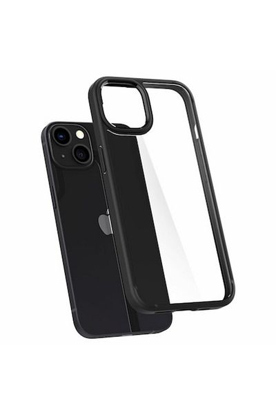 dalip Carcasă de protecție compatibilă cu Apple iPhone 13, Ultra Hybrid, silicon, negru-transparent