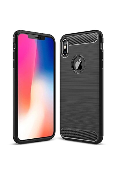 dalip Carcasă de protecție compatibilă cu Apple Phone XS, silicon carbon, neagră