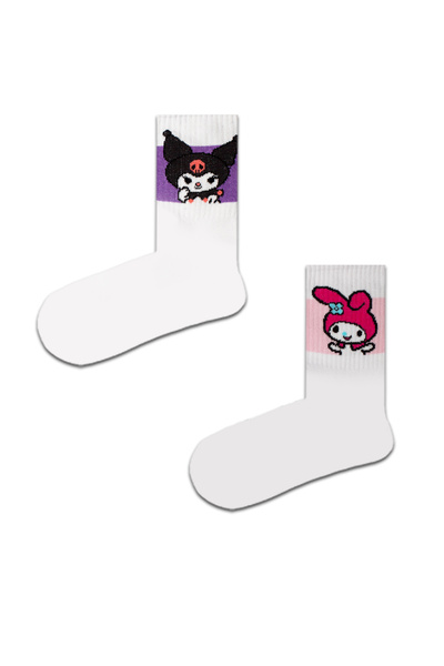 Neşeli Çoraplar 2'li Kromi-Melodi Renkli Çorap Set