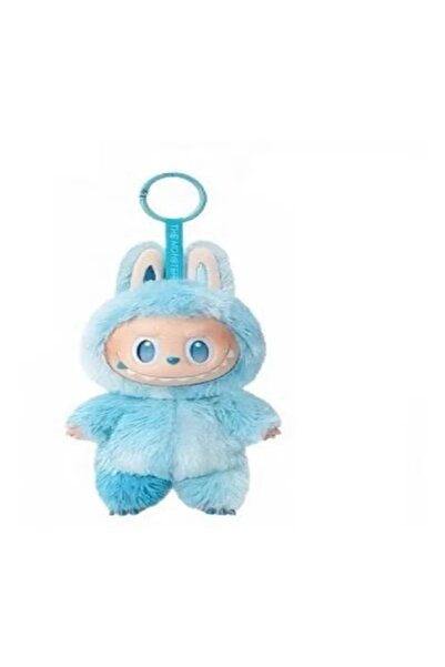 rexa سلسلة مفاتيح لابوبو القطيفة مع وجه من الفينيل - لعبة قلادة قابلة للتجميع