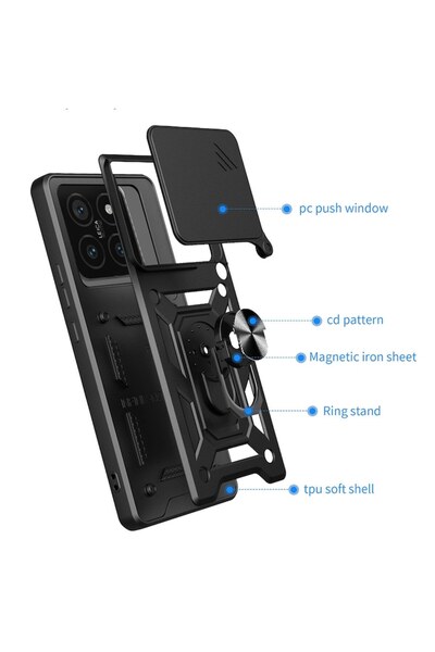 Air Husă de protecție pentru Xiaomi 14T Pro, Safe, Q52, termoplastică, culoare închisă intensă